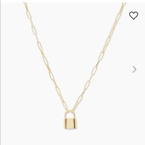 Gorjana Kara padlock charm necklace